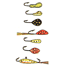 Рис. 3. Цветные мормышки.