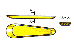 Заготовка для блесны из толстого металла.